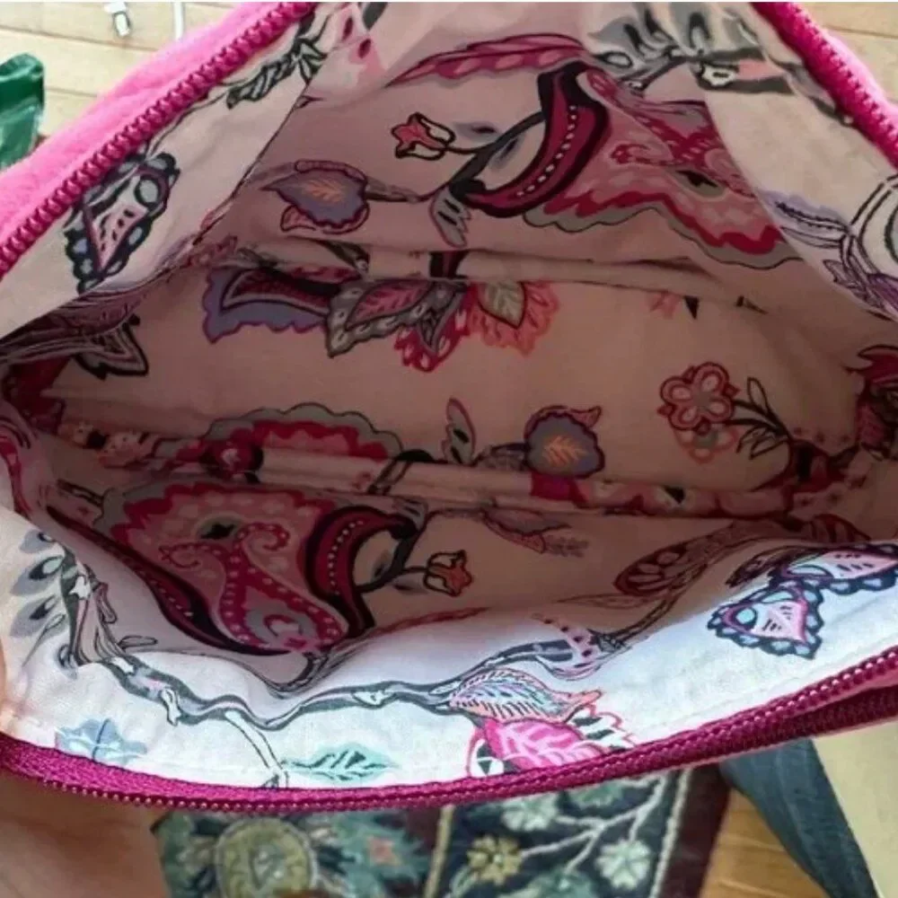 Vera Bradley Majestic Magenta Compact Organizer Quilted Velvet Makeup